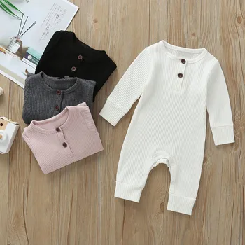 

Newborn Baby Clothes Rompers Kids Baby Girl Jumpsuit Boy Clothing Ribbed Summer Winter Outfit Soft Boys Rompers Infant Clothing