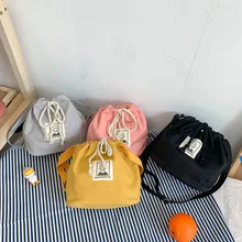 Креативная новая стильная женская сумка в Корейском стиле Холщовая Сумка Harajuku Wind Hipster через плечо/сумка через плечо оптом