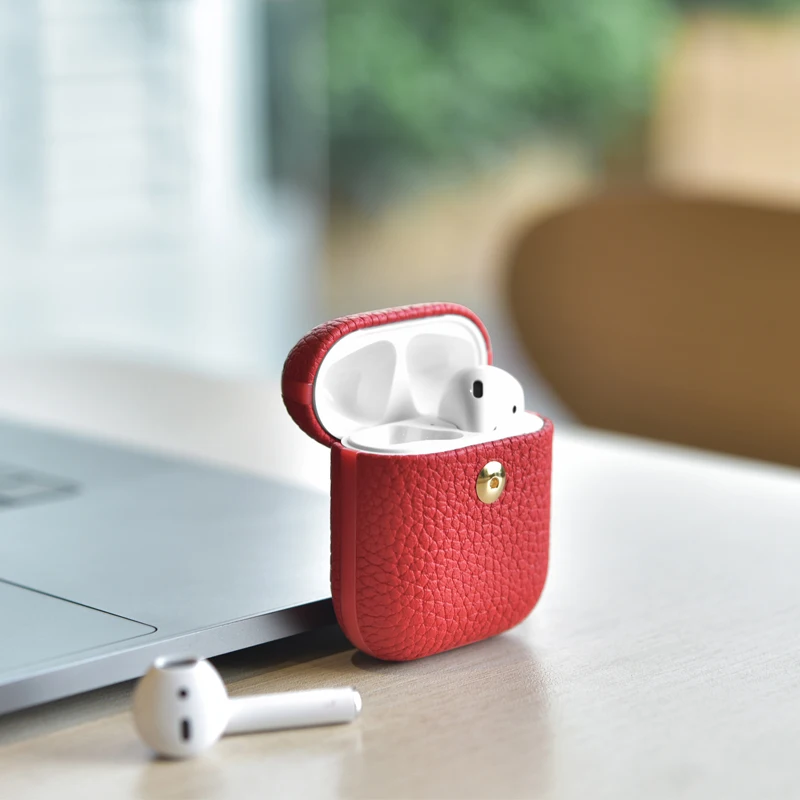 Чехол из натуральной кожи для AirPods 2 Bluetooth беспроводной чехол для наушников Роскошный чехол для Apple AirPods 1 2 защитный чехол