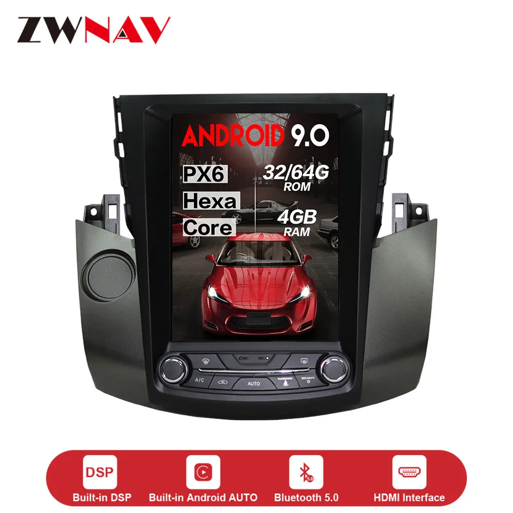 

Vertical screen Tesla Style Android 9.0 Car multimedia GPS Player For Toyota RAV4 RAV 4 2003-2012 radio tape recorder head unit
