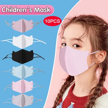 

10PC Kid Boy Girls Solid Color Anti-Pollution Mouth Washable Reusable Breathable Sunscreen Fashion Scarf Mask drop-shipping#3