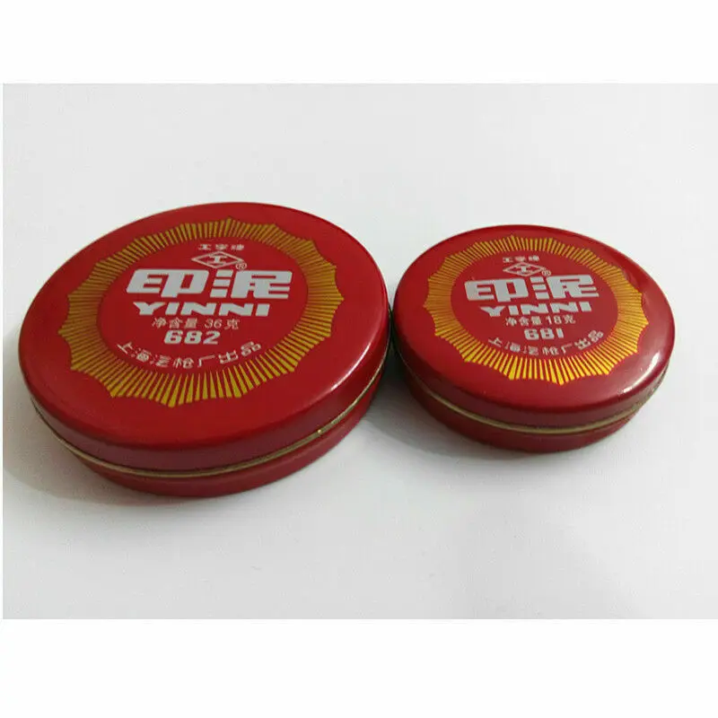 Office Calligraphy Stamp Seal Painting Red Ink Paste Round Chinese Yinni 80g