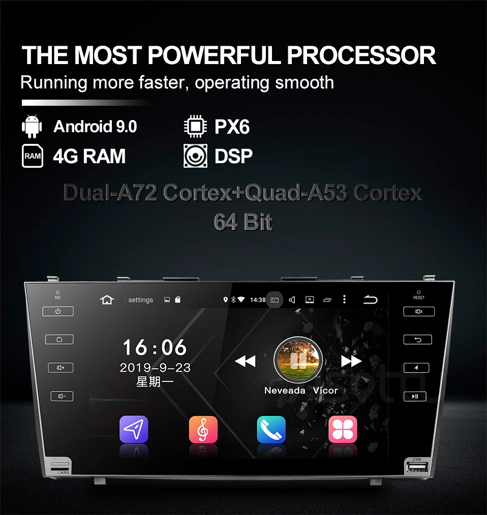Asottu TO602 Android 9.0 PX6 CAR DVD for Toyota camry 2008 2009 2010 2011 car dvd player car stereo radio gps