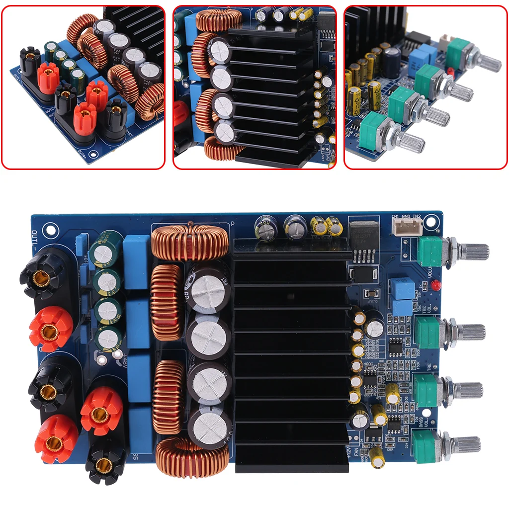 Горячая OPA1632DR TL072 TAS5630 2,1 300W+ 150W+ 150W 470 мкФ/100 V класса D Цифровой усилитель