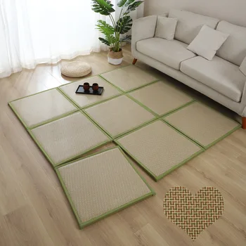 

Splicable Freely Summer Cool Rattan Mat Thick Japanese Tatami Mat Living Room Carpet Sleeping Pad Student Child Play Nap Mat