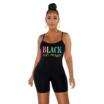 

Women Summer Playsuit Casual Print Female Romper Female Fashion Streetwear Camis Bodysuit Bodycon Skinny Overalls Women Playsuit