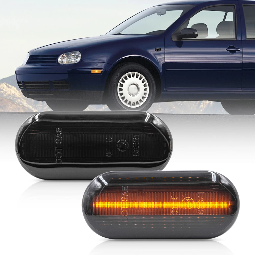 2x светодиодные боковые Габаритные указатели поворота мигалка светильник для VW