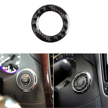

For Infiniti Q50 Q60 Carbon Fiber Engine Start Stop Button Ring Trim Sticker