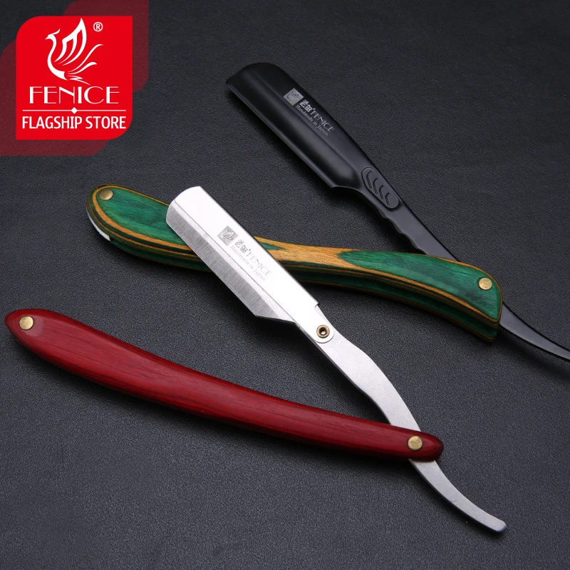 Fenice Men Shaving Barber Tools Hair Razor and Blades Antique Folding Shaving Knife Stainless Steel Straight 2