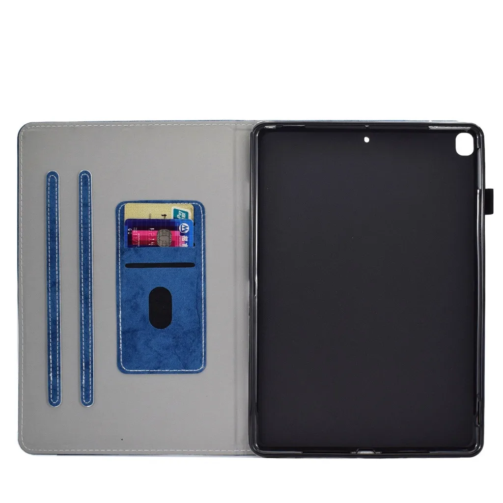 Умный чехол для планшета, для iPad 7 поколения, 10,2 дюймов,, чехол с карманом, кожаный чехол, защитная оболочка, новая кожа, 19Ot - Цвет: Blue