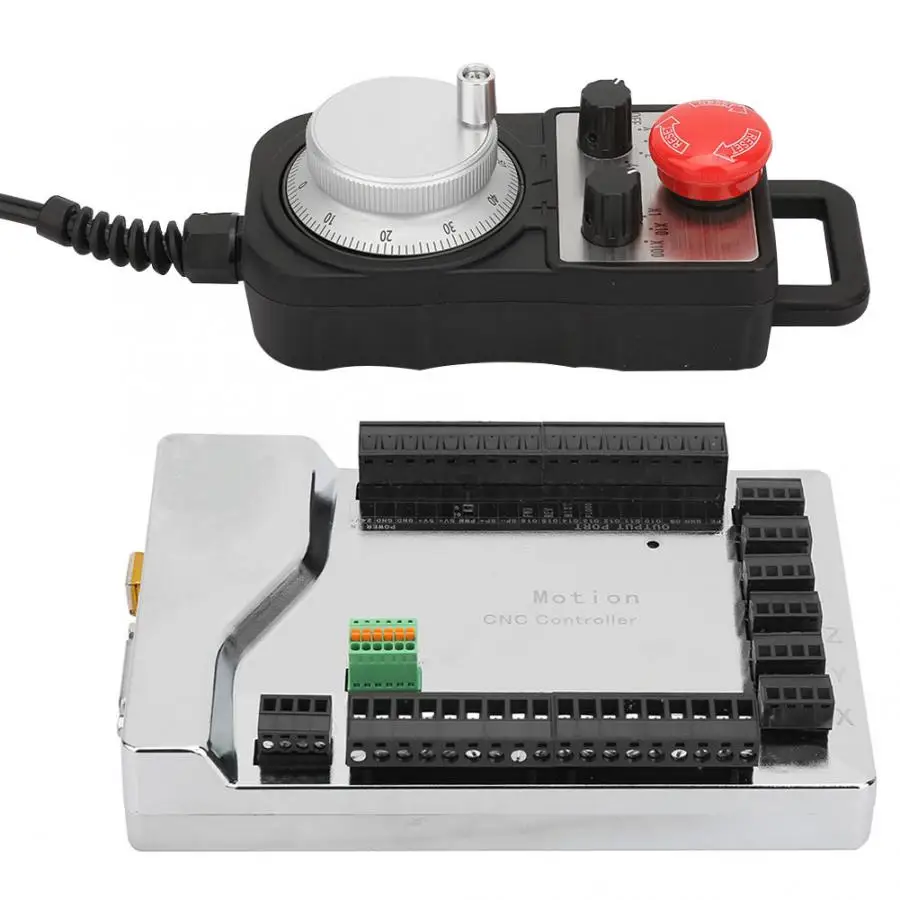 3-х осевой карта контроля USB Алюминий корпус из металлического сплава с аварийной остановки Функция Маховик мотор
