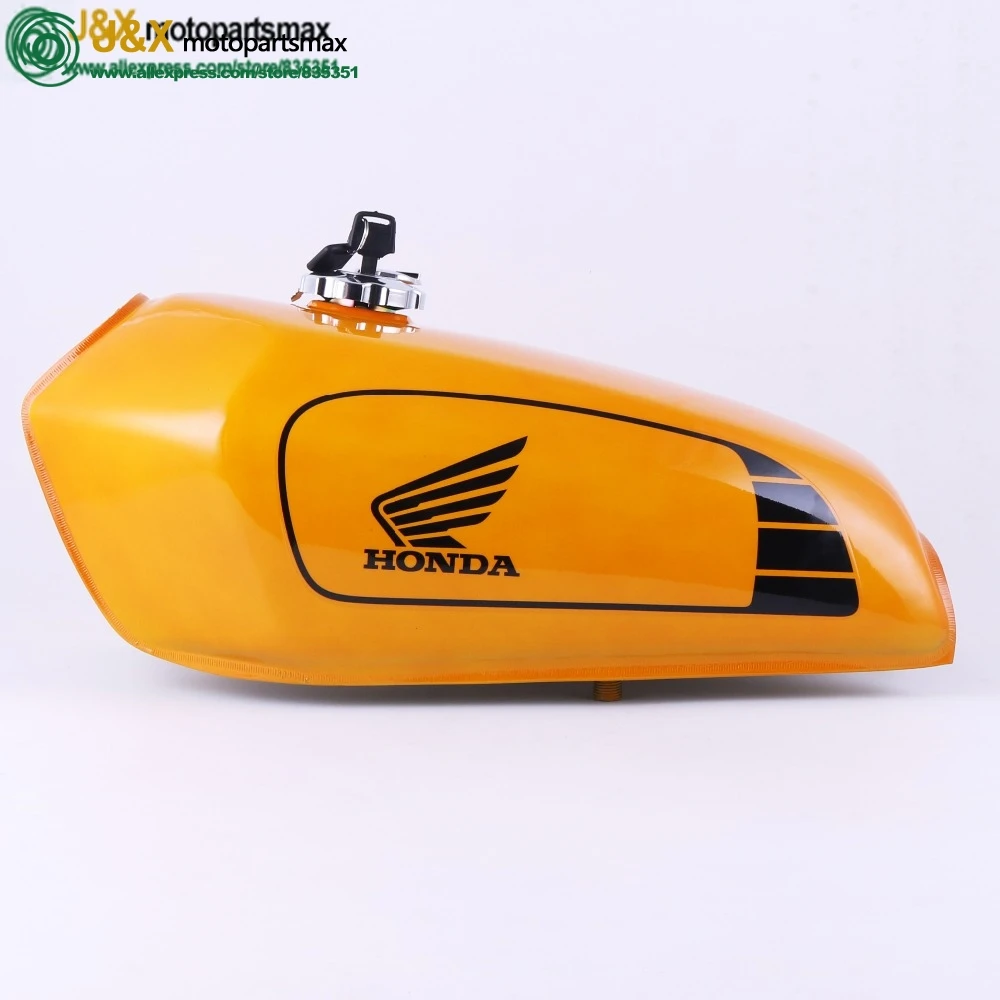 

Orange CG125 FUEL TANK add to 9 litres capacity than original tank Thickening of high quality automotive paint process