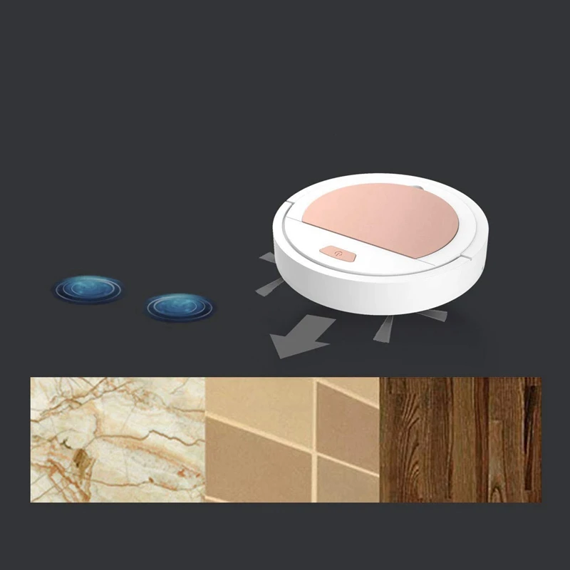 USB Charging Smart Robot Vacuum Cleaner, Creative Gift Automatic Cleaning Machine Robotic Vacuum for Household Dust Removal
