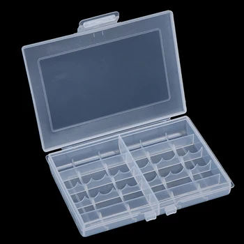 

Useful 1x Hard Plastic Battery Case Box Holder Storage For 10 AA/AAA Batteries