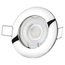 Einbaustrahler CHROM 230 вольт 5 ватт 430 люмен светодиодный 120 Abstrahlwinkel GU10 Fassung inklusion Lochma 55 68 мм