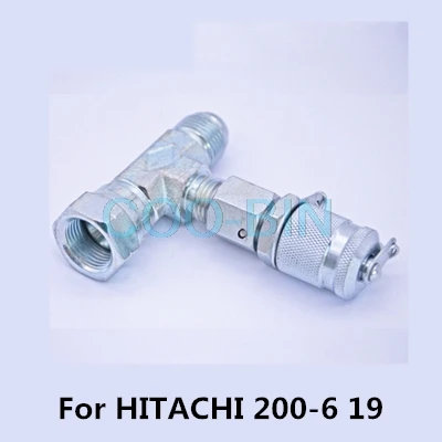 Для HITACHI ZX 200-6 экскаватор давление измерительный тройник шарнир пилот тест манометр распределительный клапан никелированный Тройник - Цвет: As picture