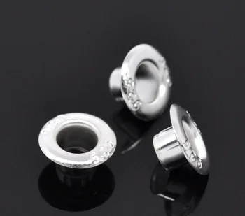 

DoreenBeads Silver color Beads Grommet Fit European Glass Beads 10x4.8mm(Fit 5.5mm Hole),250 pairs new