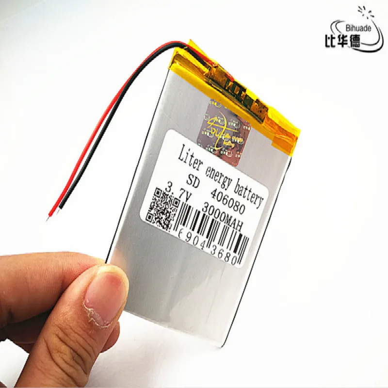 5 шт литиевая батарея хорошего качества 3,7 V, 3000 mAH 406080 полимер литий-ионный/литий-ионный аккумулятор для планшетных ПК, gps, mp3, mp4