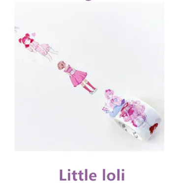 Littleloli Волшебная Девушка серии васи ленты аниме девушка маскировки декоративные ленты клейкая школа Kawaii DIY Набор для скрапбукинга наклейки - Цвет: Littleloli
