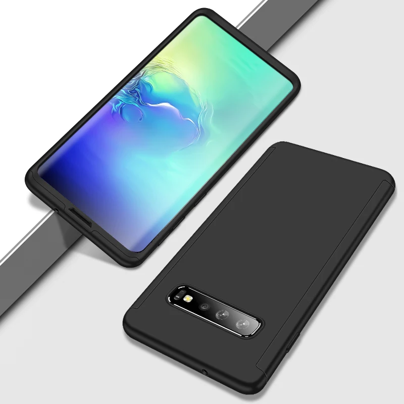 360 Полное покрытие противоударный чехол для samsung Galaxy A50 A70 A10 A20 A20e A30 A40 A60 крышка S8 S7 S9 S10 S10e Note 8 9 10 плюс Чехол - Цвет: Черный