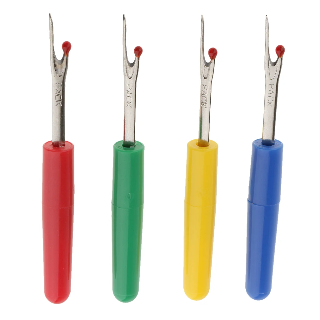 4pcs Steel Seam Ripper Sewing Notions Tool Accessories Cross Stitch Thread Cutter Unpicker Button Hole Cutter Stitch Unpicker 