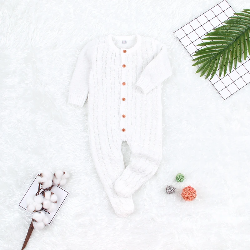 White Г. Одежда для фотосъемки новорожденных детские комбинезоны для мальчиков с капюшоном вязаный наряд Детский комбинезон для маленьких мальчиков и девочек от 0 до 24 месяцев, новинка - Цвет: White