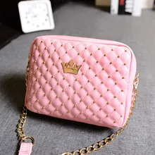 Miyahouse Мини дорожная Женская сумка через плечо модная сумка через плечо с короной горячая Распродажа маленькая дизайнерская сумка на плечо с заклепками Повседневная сумка