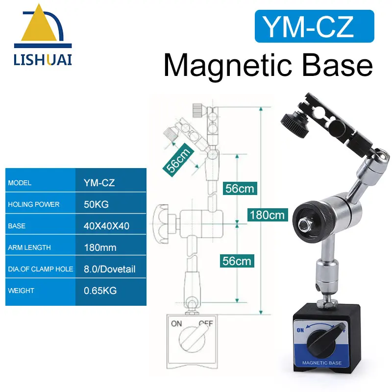 LISHUAI 50 кг Мини механический рычаг магнитный индикатор держатель YM-CZ