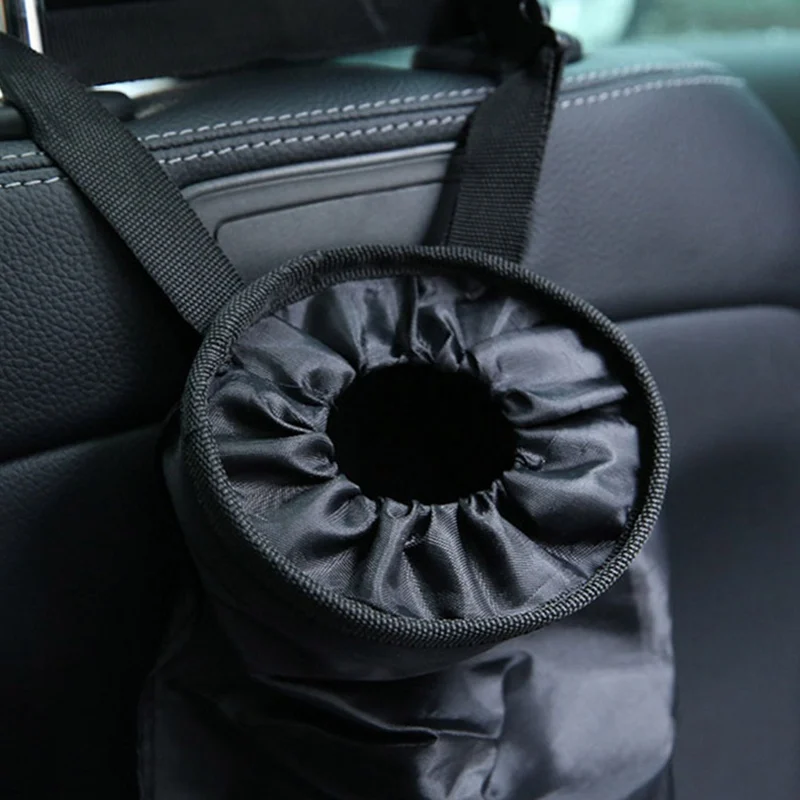 Portable Car Seat Back Trash Container Holder Hang Litter Bag Garbage Storage Car Waste Bins Cleaning Poubelle Voiture Car Bin
