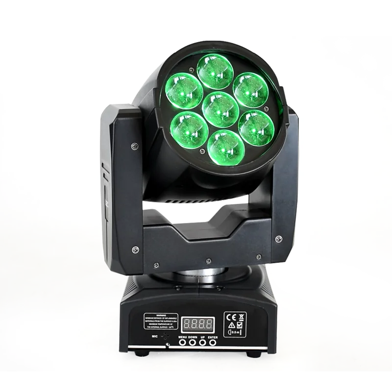 moving head 7x12w Высокое качество зум светодиодный мини луч мыть движущаяся головка светильник 7x12 Вт 4в1 RGBW Quad Профессиональный DJ диско DMX сценический светильник s - Цвет: moving head 7x12w