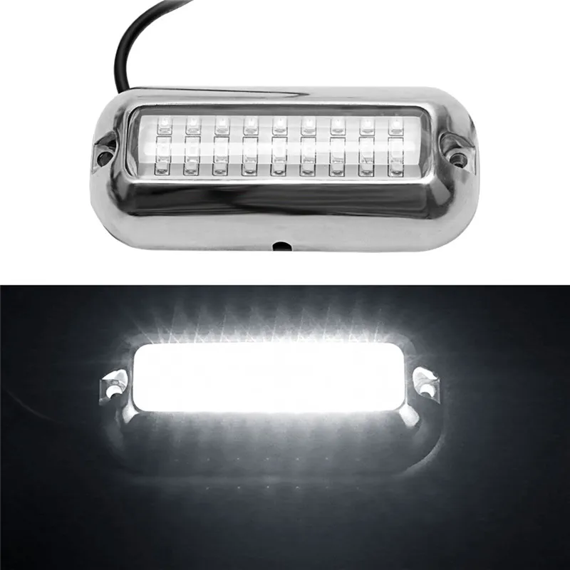 27/42LED подводная лодка транца свет Понтонный катер транца свет Водонепроницаемый Нержавеющая сталь - Цвет: 27LED White