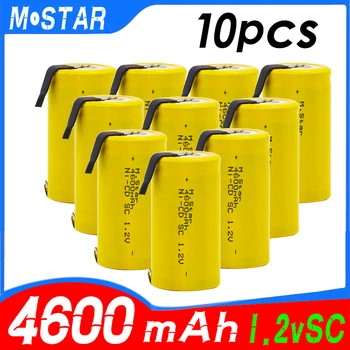 

10pcs SC Ni-CD battery 4600mAh 1.2V rechargeable battery with for electric drill for bosch Hitachi dewalt for power tools
