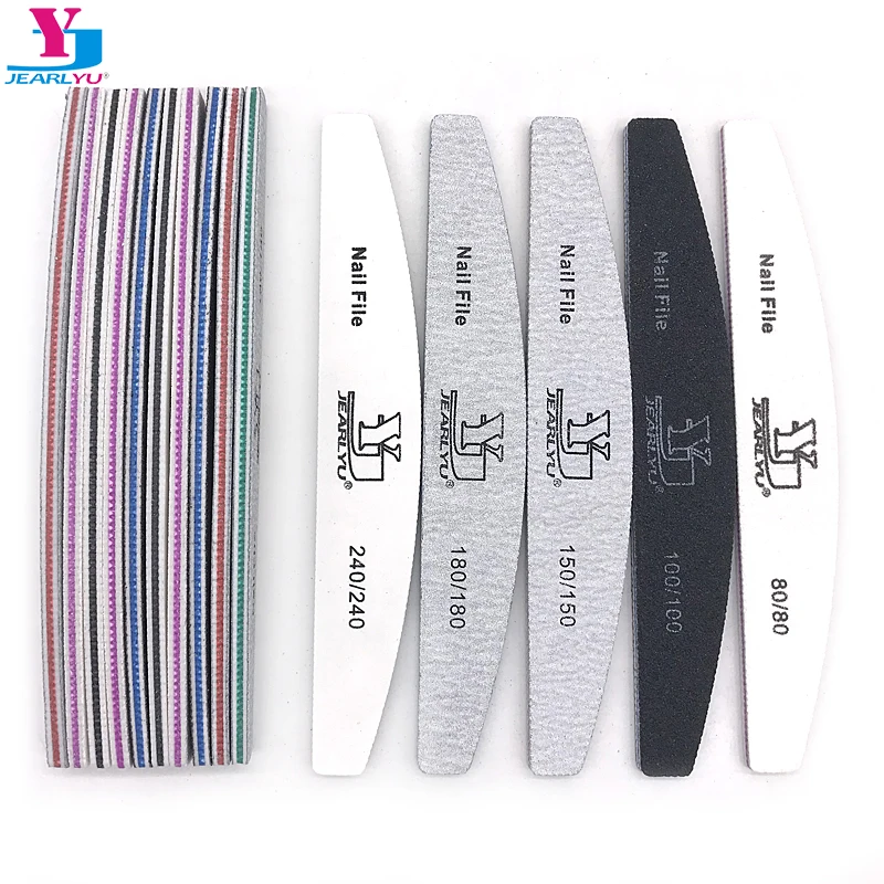 

10pcs/lot Sandpaper Nail File Lime 80/100/150/180/240 Double Side Sanding Buffer Block Set Mix Nail Files UV Gel Polish Manicure