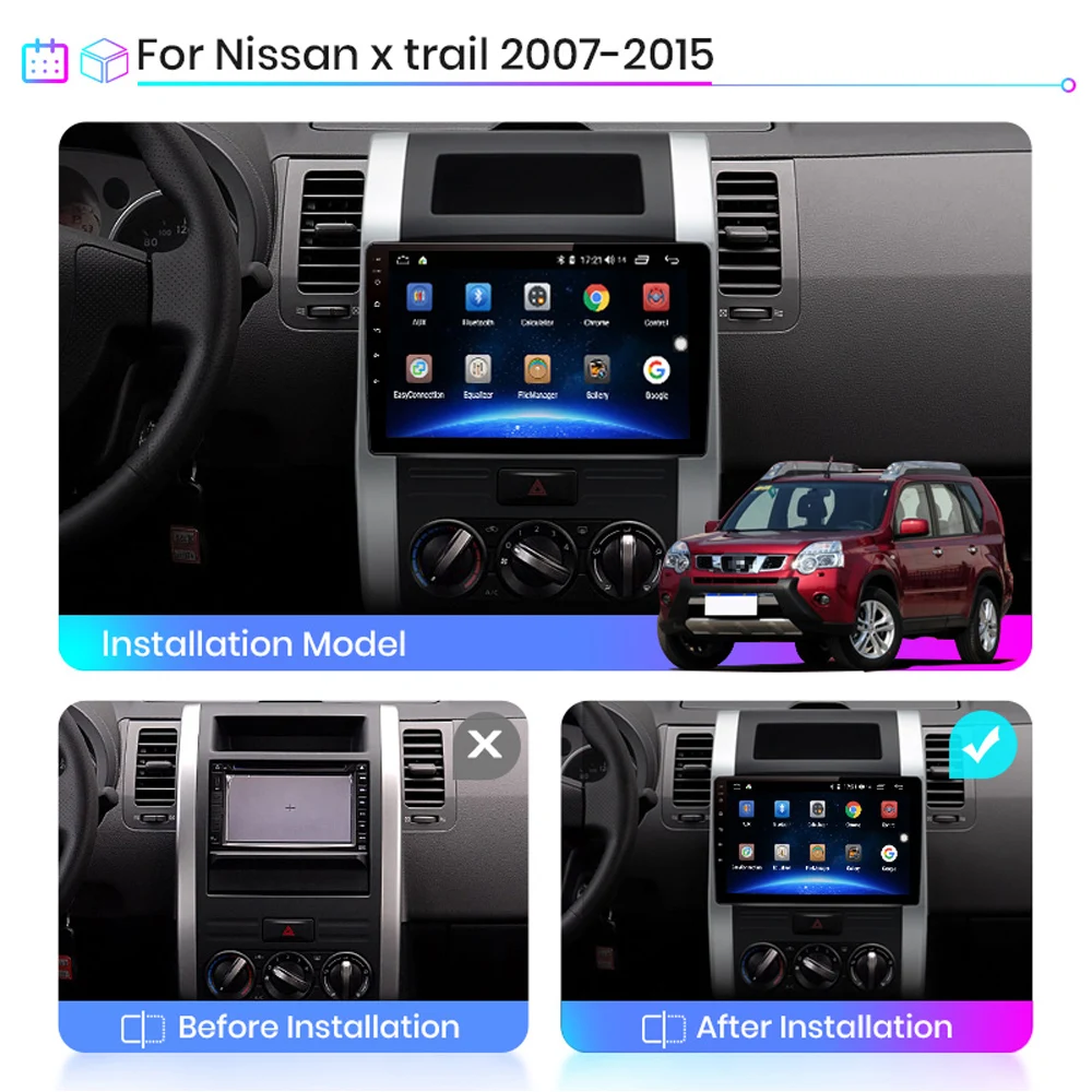 2 din Android 9.1 Car Radio Multimedia Video Player For Nissan X-Trail XTrail X Trail T32 T31 2007-2015 Car Stereo GPS Navigaion