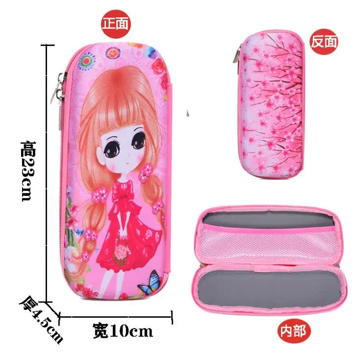 pencil box Мультяшный школьный рюкзак для девочек, детская школьная сумка с принцессой Софией и Эльзой, рюкзак для детского сада, Детские рюкзаки - Цвет: pencil box