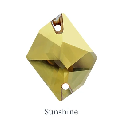 Sunshine Солнечный космический хрустальные стразы K9 стеклянный плоский камень с кромками и отверстиями для шитья на одежде украшения - Цвет: Sunshine