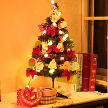 60 см мини стол Рождественская елка с декорарионами набор светодиодный Рождественские украшения для дома подарок