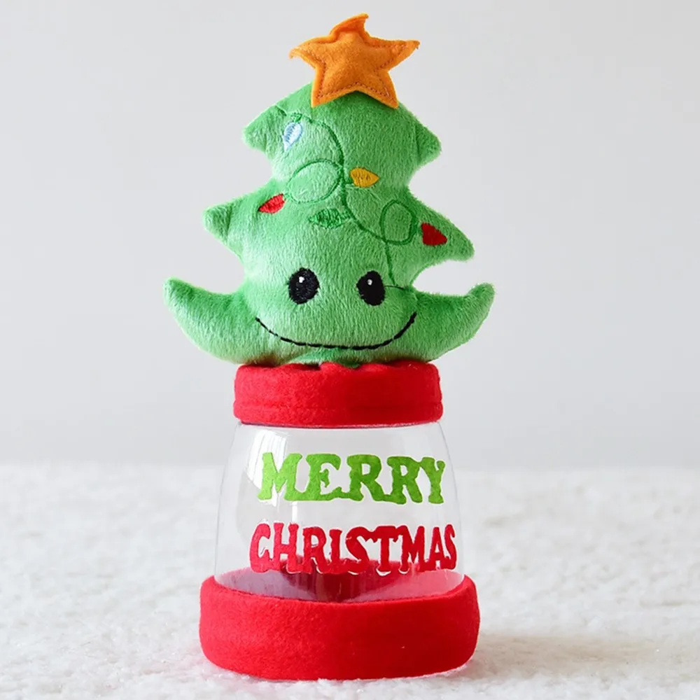 Christmas Series Candy Jar Santa Claus Snowman Elk Wool Felt Dolls for Christmas Decoration Ornament Party Candy Gift Box