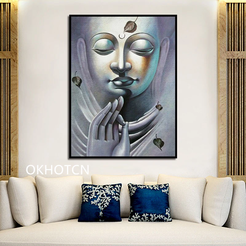 

Wall Art Canvas Painting Buddha Painting Modern Poster Wall Pictures For Living Room Home Decor No Frame