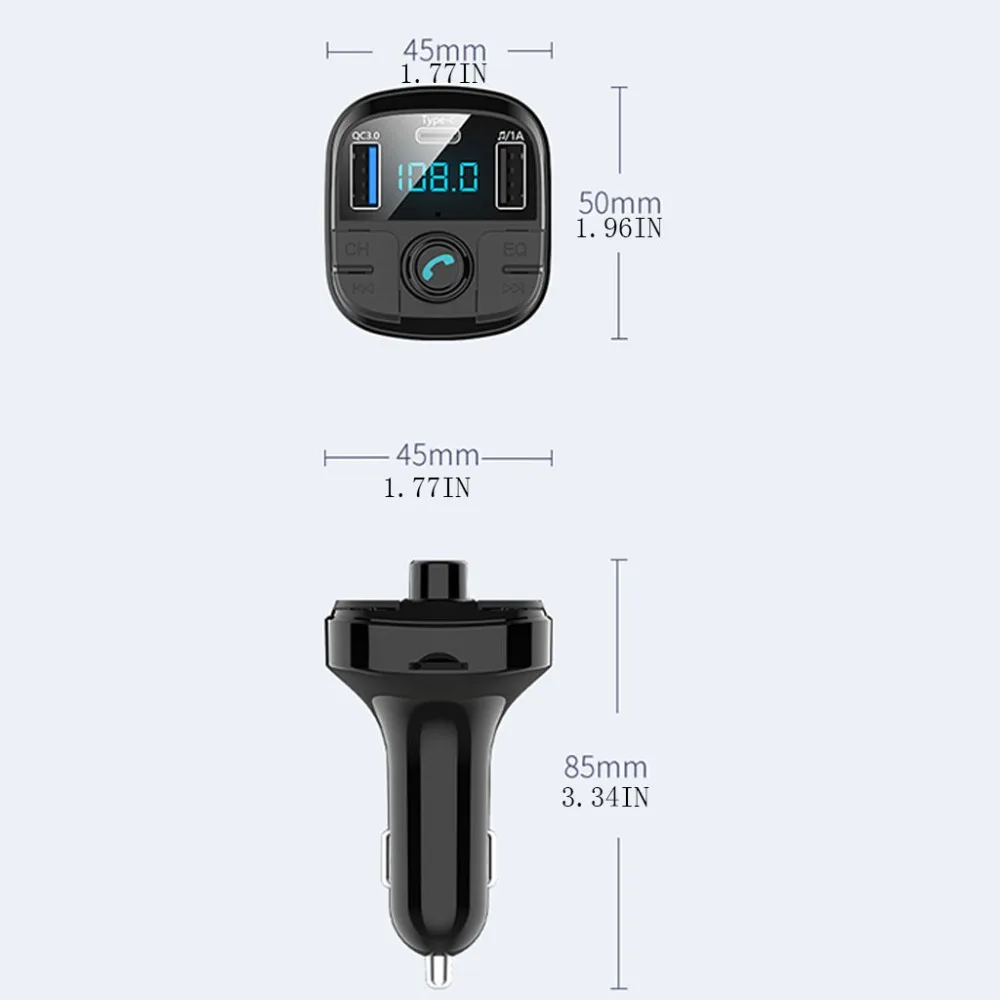 Автомобильный Bluetooth BT29 QC 3,0 беспроводной fm-передатчик MP3 радио адаптер USB зарядное устройство