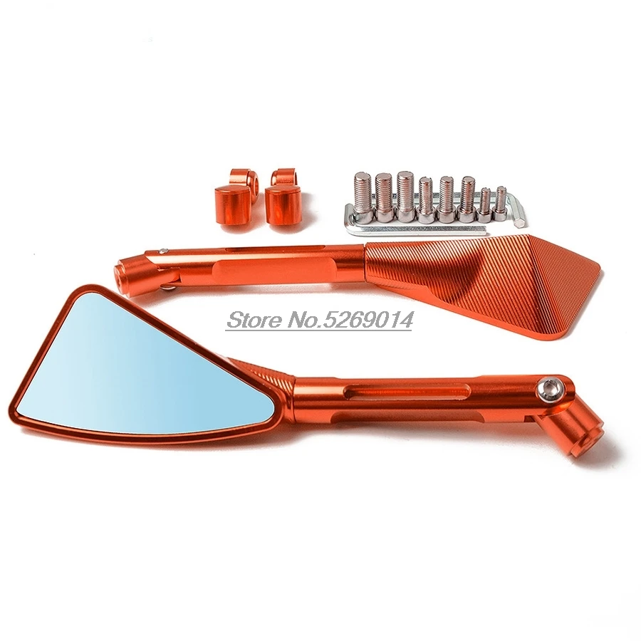 Оранжевый CNC Machining Process Aluminum Motorcycle Mirrors Side mirror for Xmax 125 Accessories Hornet 900 K1200Lt Cb400 Accessories - Цвет: Оранжевый