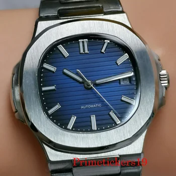 

40mm Square Sterile Dial Automatic Men's Watch Auto Date Oyster Bracelet Mingzhu 2813 Miyota 8215 Movement