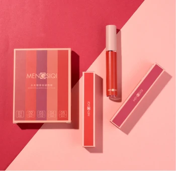 

MENGSIQI 5 Colors velvet matte lip gloss nude liquid lipstick waterproof Long lasting lip tint gloss lipgloss maquillaje TSLM1