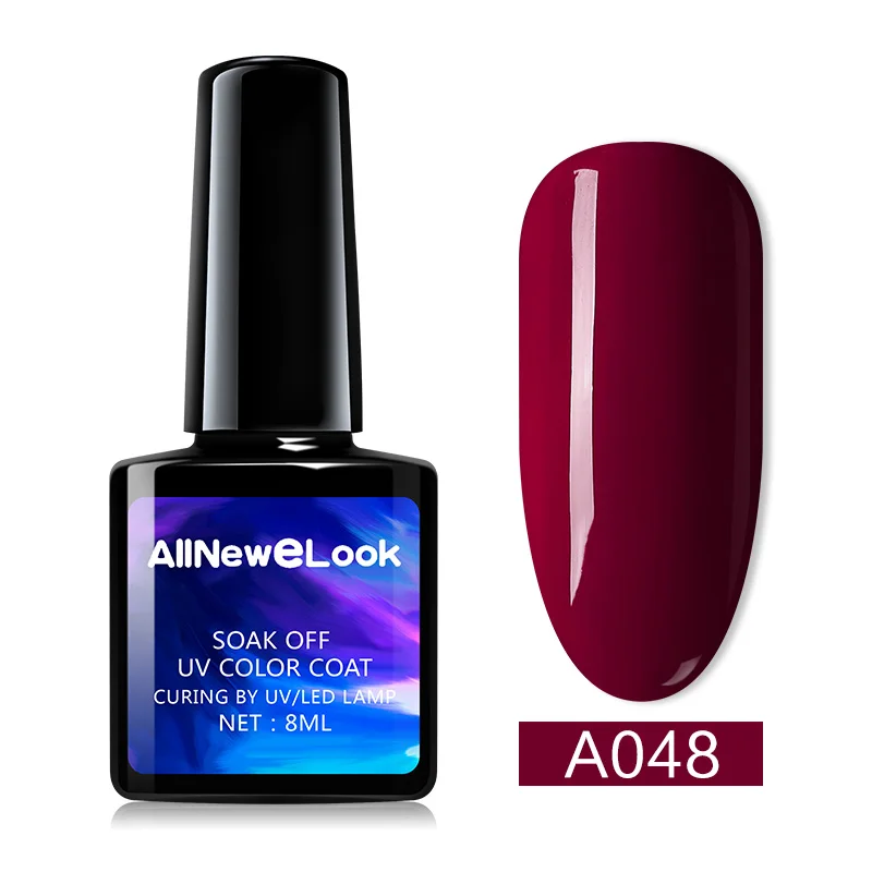 Allneweook гель УФ 8 мл полигель набор 120 цветов дешевый лак для ногтей отмачиваемый резиновый гель основа лак - Цвет: 048