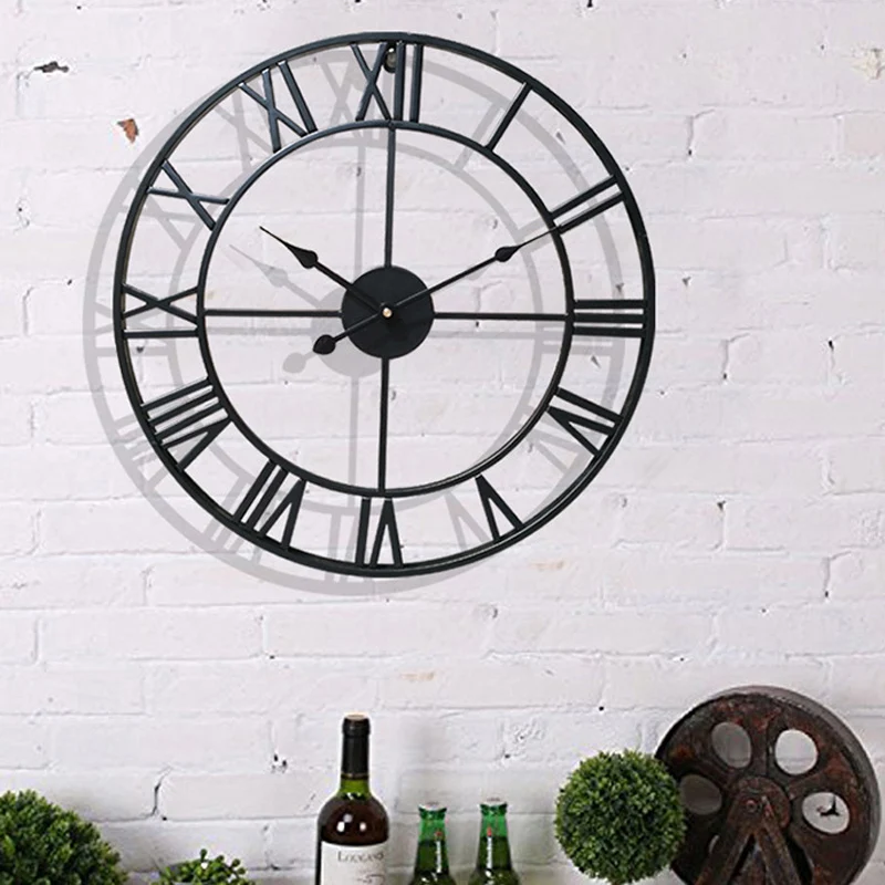 Ретро Настенные часы классические 16 ''(40 см)/19'' (47 см) бесшумные