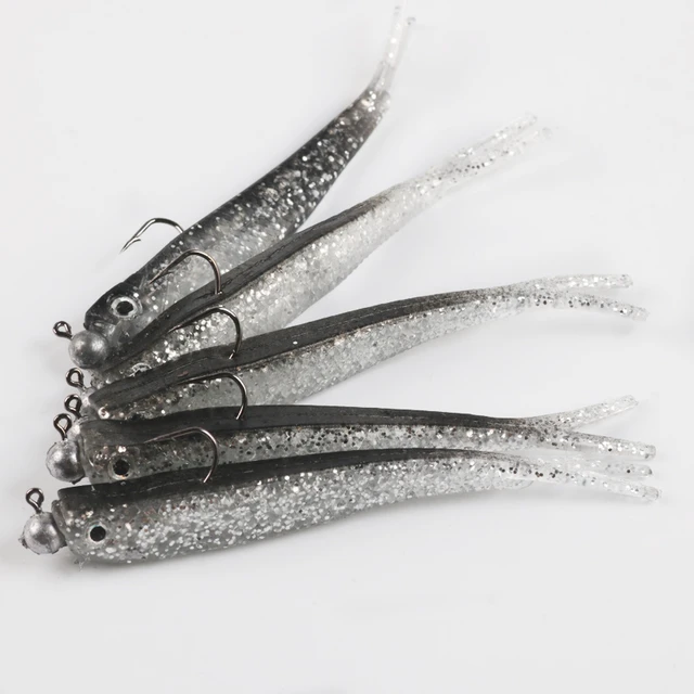 5Pcs/lot jig Wobbler Worm fishing Lure 7cm 1.8g Swimbaits Tackle fishing  soft baits Bass