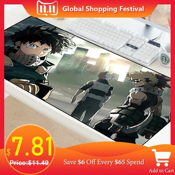 

My Hero Academia Anime Mouse Pad 70x30cm Gaming Rubber Mousepad Office Desk Mat Speed Laptop Padmouse Gamer PC Large Play Mats