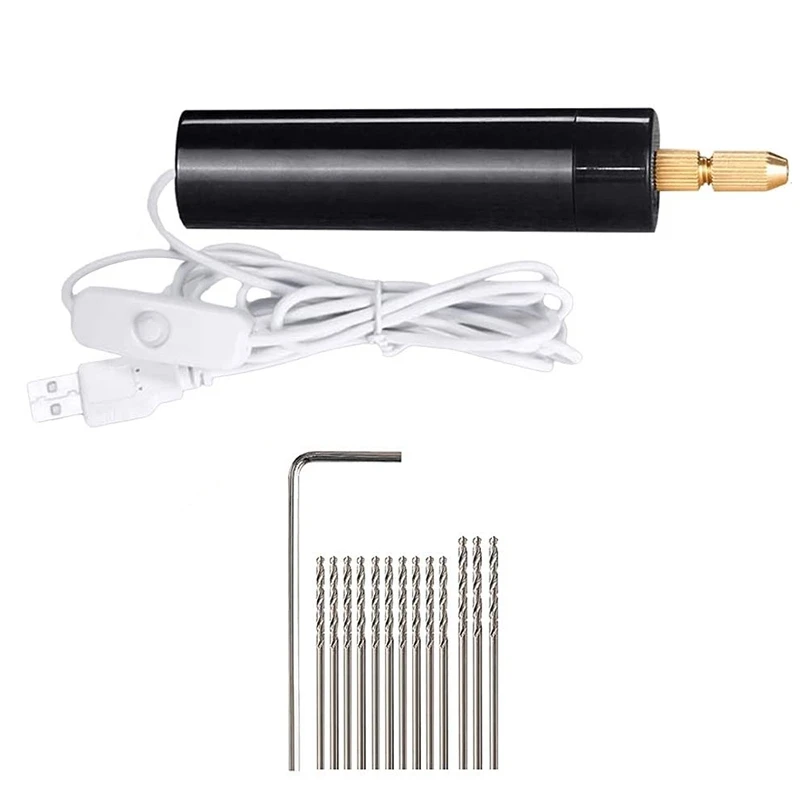 0.7-1.2Mm Micro-Electric Hand Drill Set for Resin,Electric Mini