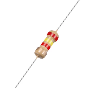 

uxcell 1/4 Watt 15K- 680K Ohm 1M- 4.7M ohm Carbon Film Resistors 5% Tolerances 100pcs 4 Color Band