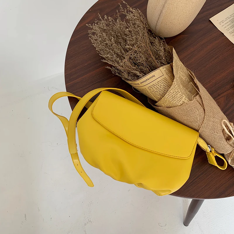 Women's Brand Designer Irregular Cloud Bag Crossbody Wild Fashion Pleated Dumpling Bag Shoulder Messenger Bag Clutch Bag